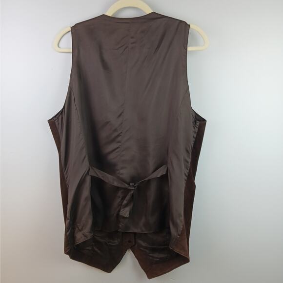 BB Dakota Pret A Porter VTG SZ XL Brown Suede Leather Vest Vintage Suede Luxury - Picture 5 of 5